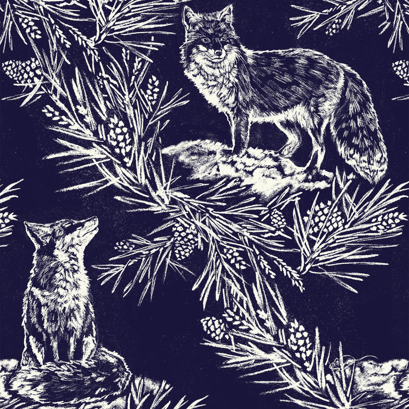 Fox in The Snow Nightfall Wallpaper
