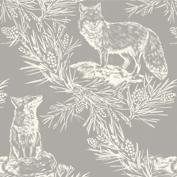 Fox in The Snow Stone Wallpaper