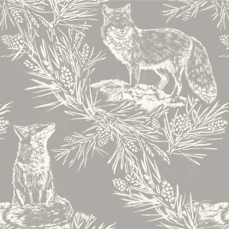 Fox in The Snow Stone Wallpaper
