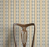 Bloomsbury Stripes Lavender Grey Wallpaper Sample