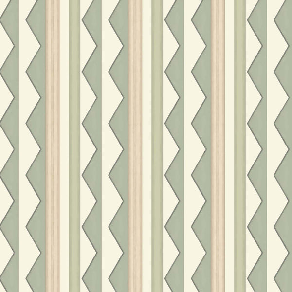Bloomsbury Stripes Soft Sage Green Wallpaper