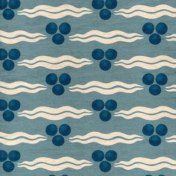 Chintamani Antique Blue Fabric Sample