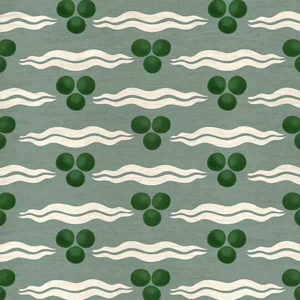Chintamani Antique Green Fabric Sample
