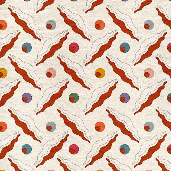 Chintamani Trellis Rusty Orange Fabric Sample