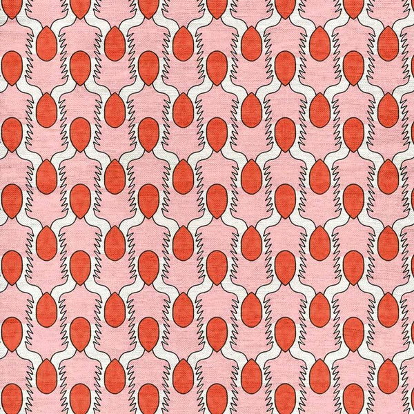 Happy People Pink Fabric Sample