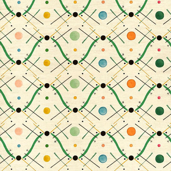 Improvisation No 1 Green Fabric Sample