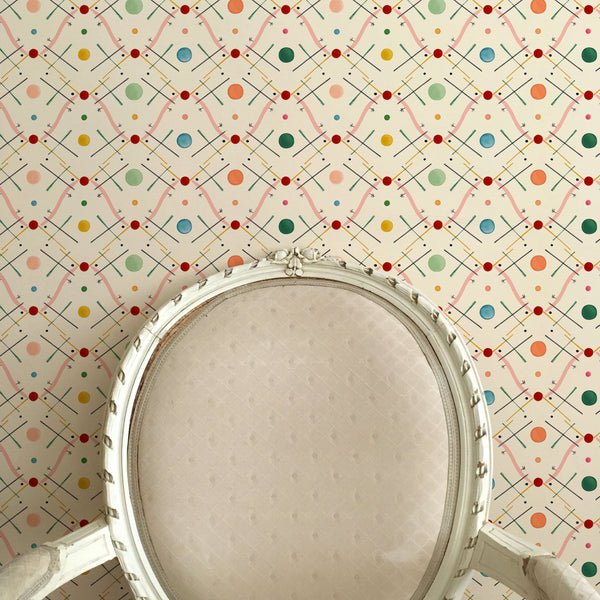 Improvisation 1 Pink Wallpaper Sample
