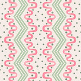 Madame Ziggle Pink & Green Wallpaper Sample