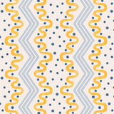 Madame Ziggle Yellow & Blue Wallpaper Sample