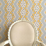 Madame Ziggle Yellow & Blue Wallpaper Sample