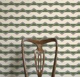 Morroccan Stripes Green Wallpaper Sample