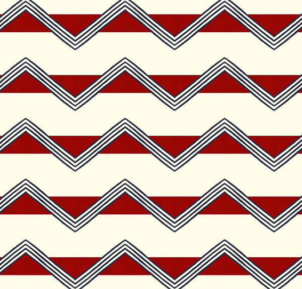 Morroccan Stripes Red Wallpaper