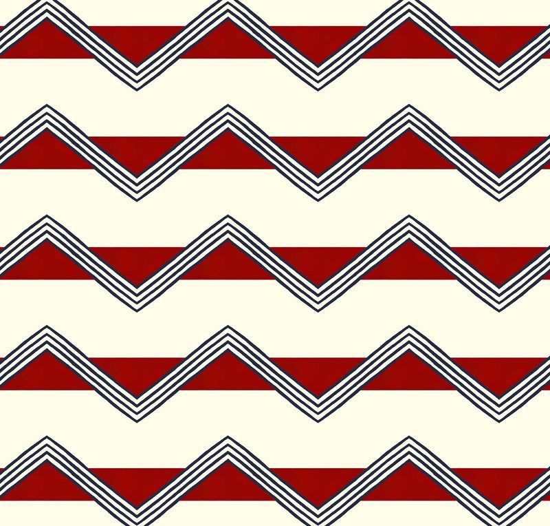 Morroccan Stripes Red Wallpaper
