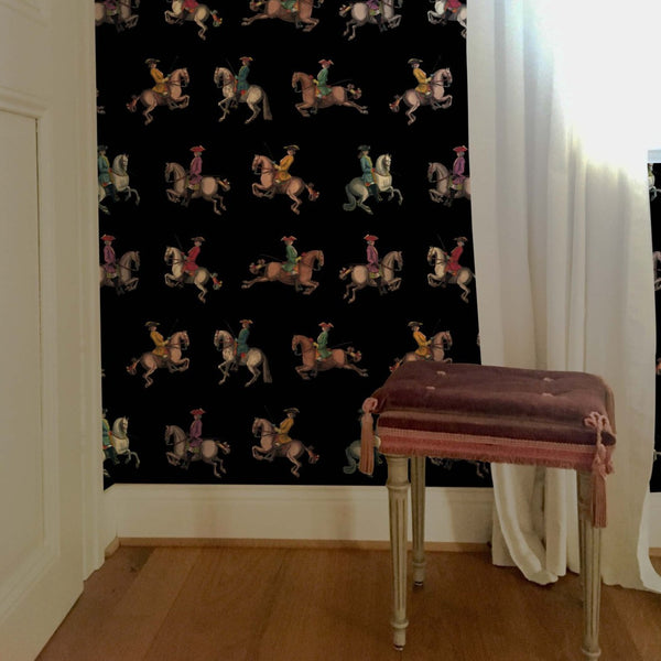 Riding School Black Wallpaper