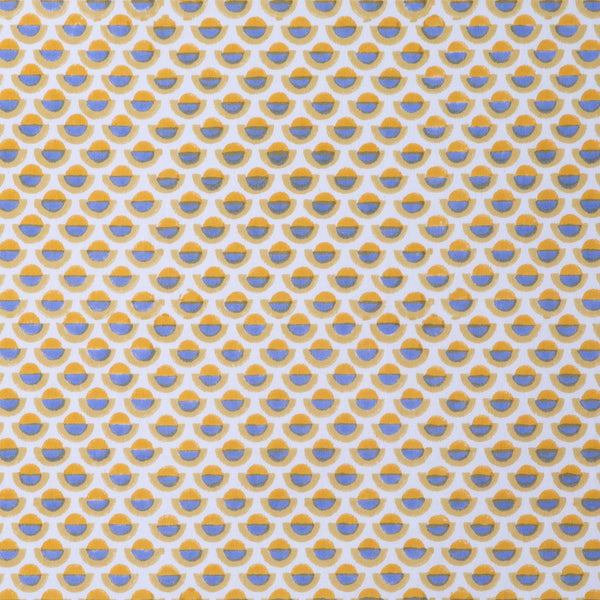 Olga Marigold Block Print Fabric Sample