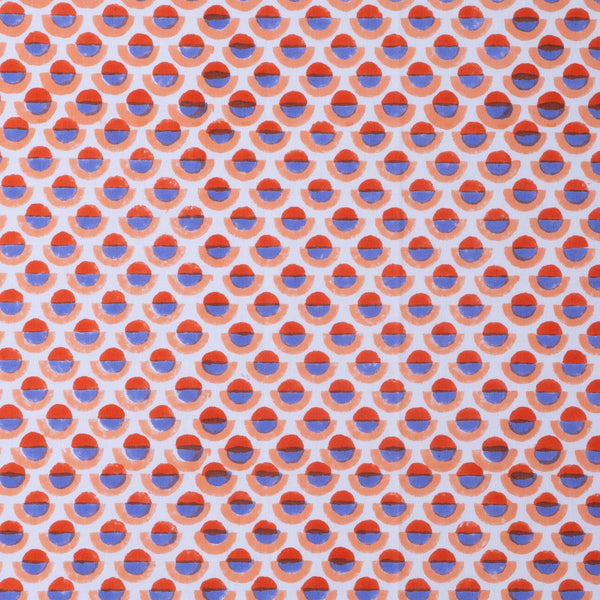 Olga Cherry Block Print Fabric Sample