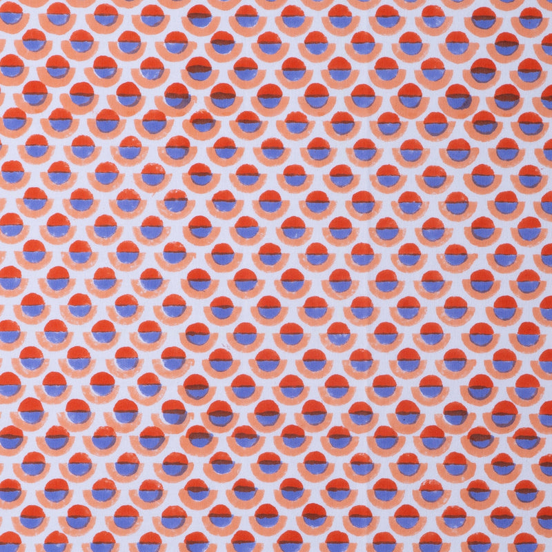 Olga Cherry Block Print Fabric Sample