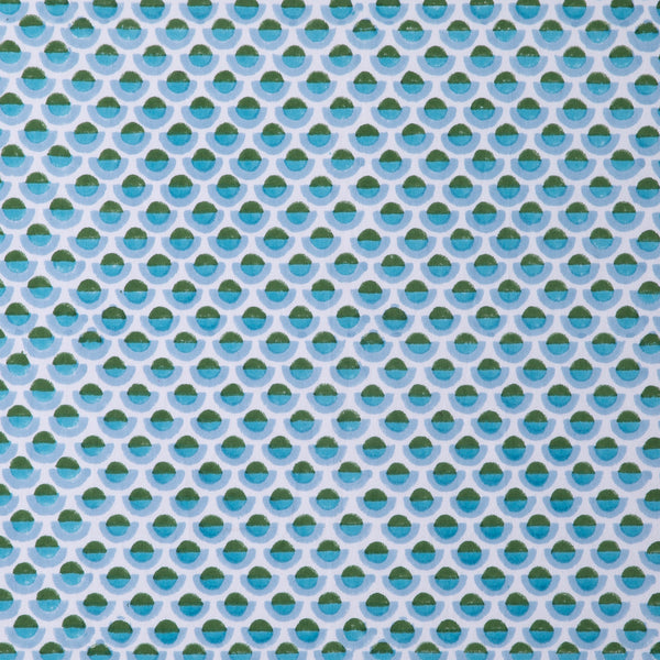 Olga Ocean Block Print Fabric Sample