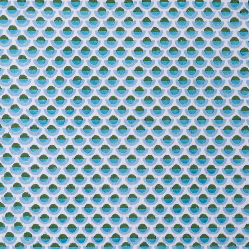 Olga Ocean Block Print Fabric Sample