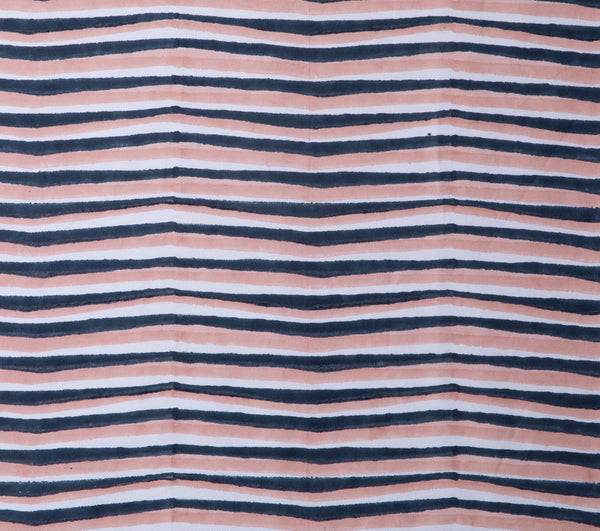 Tigre Ink/Petal Block Print Fabric Sample
