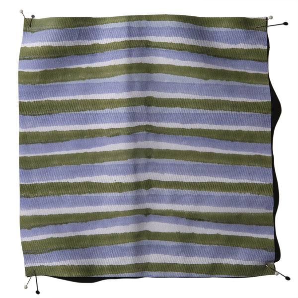 Tigre Moss/Hydrangea Block Print Fabric Sample
