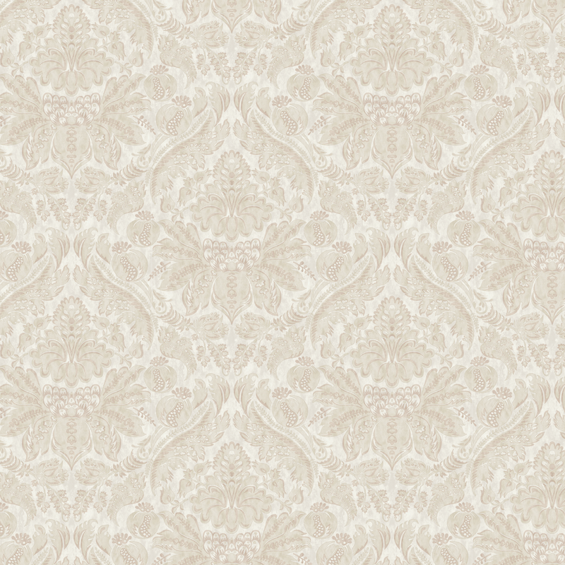 Damaskus Parchment Uncoated Jasmine Wallpaper