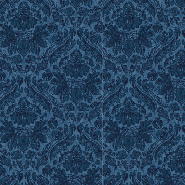 Damaskus Parchment Uncoated Lapis Wallpaper