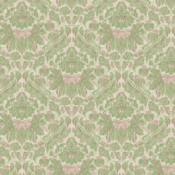 Damaskus Parchment Uncoated Pistachio Wallpaper