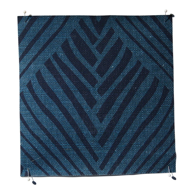 Bahia Grasscloth Midnight/Blue Wallpaper Sample