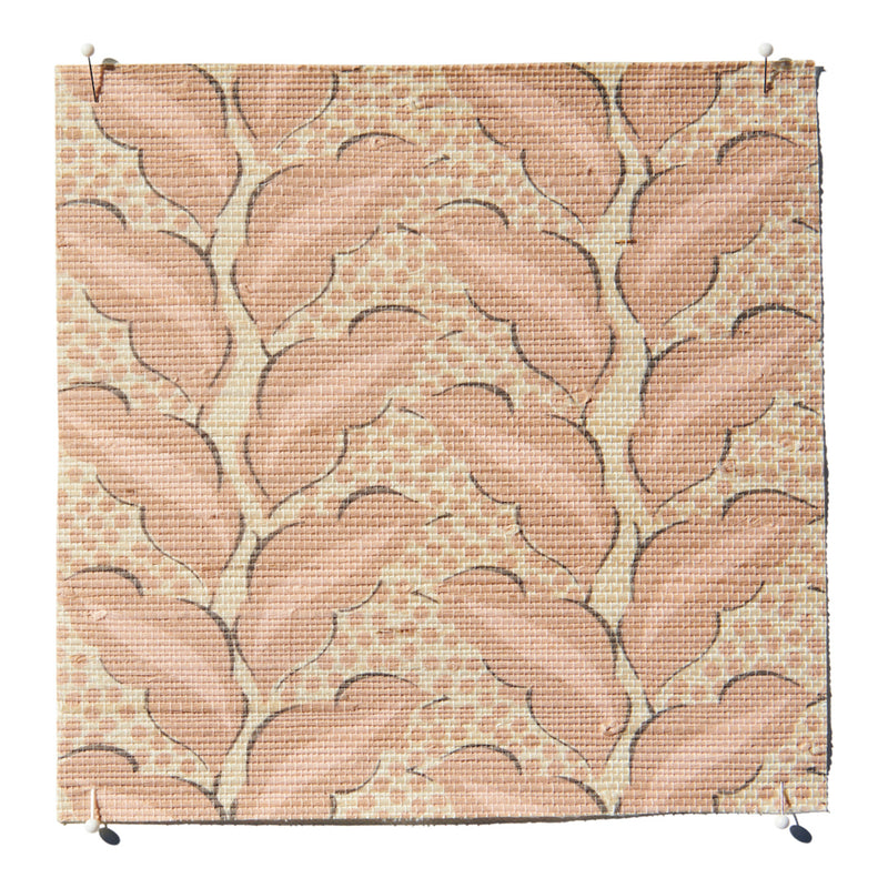 Cassis Grasscloth Camel/Natural Wallpaper Sample