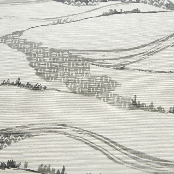 Toile De Terrain Graphite Wallpaper Sample