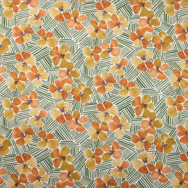 Tropics Yellow  Ochre Fabric Sample