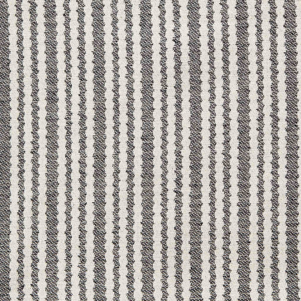 Scallop Stripe Black Cotton Sample