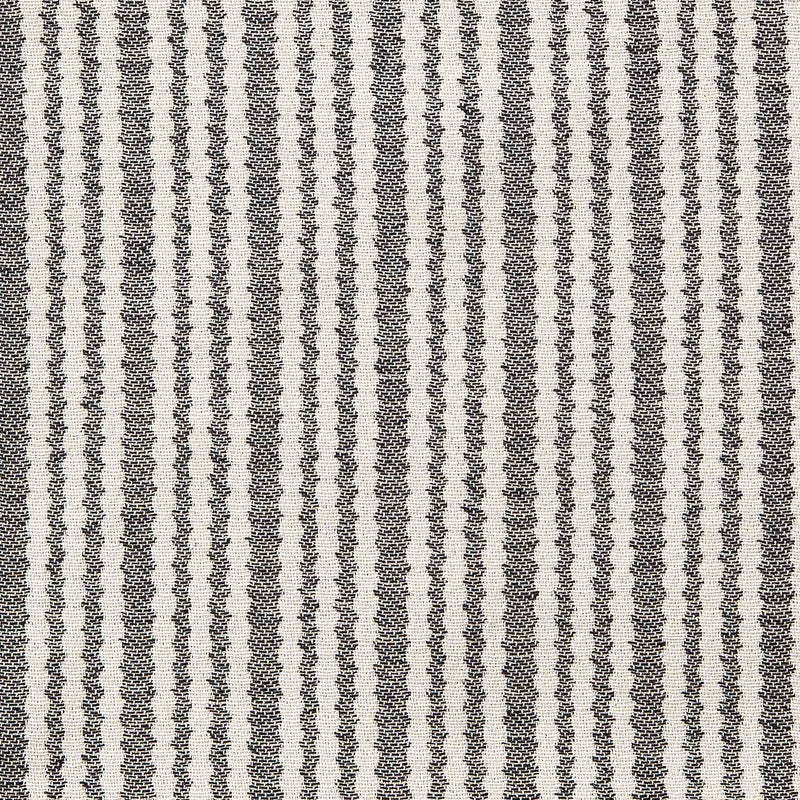 Scallop Stripe Black Cotton
