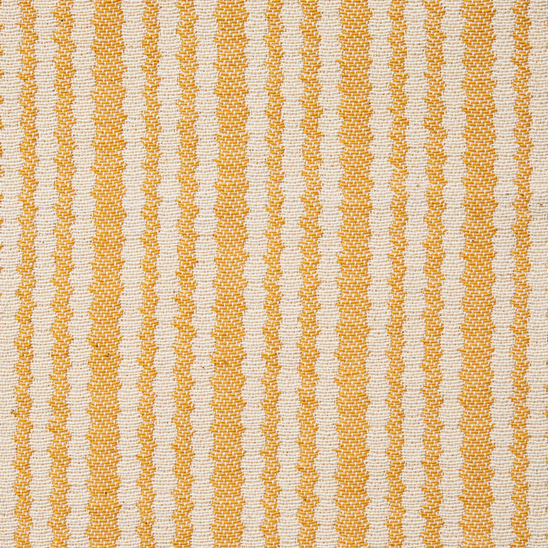Scallop Stripe Mustard Cotton