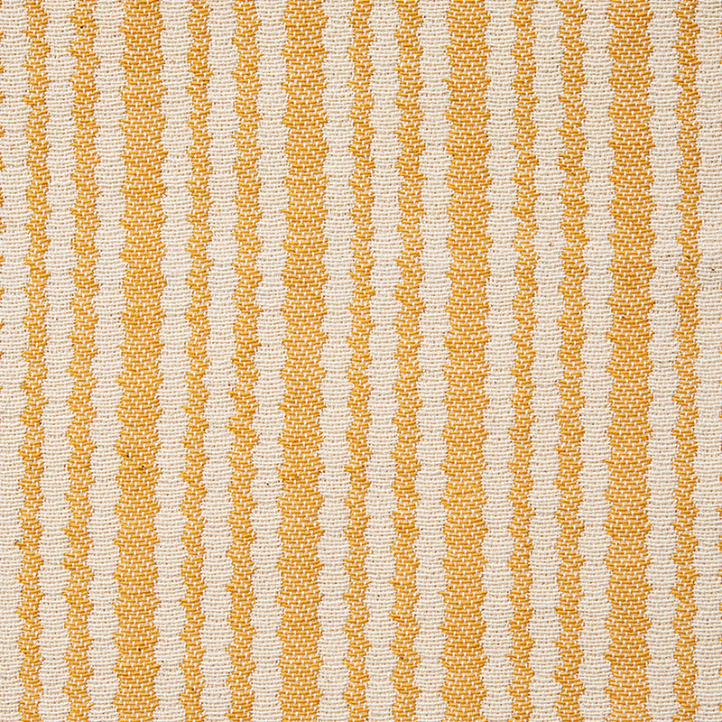 Scallop Stripe Mustard Cotton