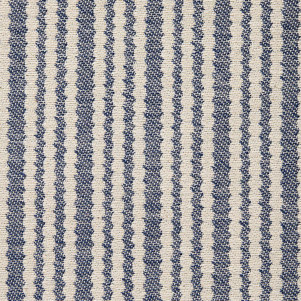 Pippy Scallop Stripe Navy Cotton Sample
