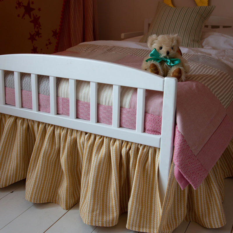 Scallop Stripe Mustard Cotton