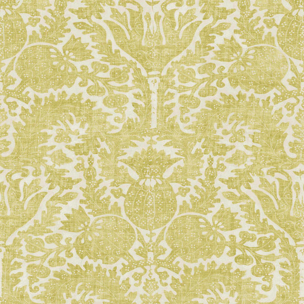 Pomegranate Grand Parchment Uncoated Libyan Lime Wallpaper