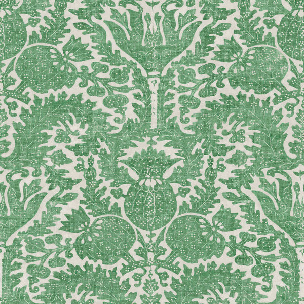 Pomegranate Granada Green Wallpaper Sample