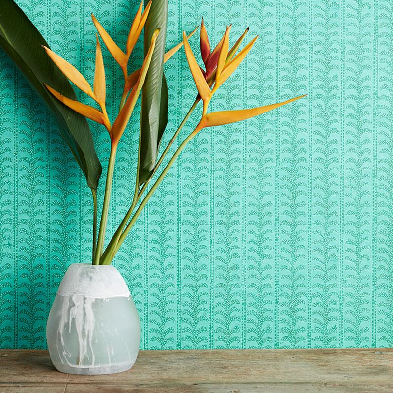 Luxor Malachite Wallpaper Sample
