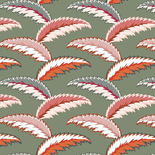 Persian Palm Sage Green Wallpaper Sample