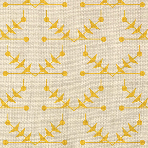 Atomic Trellis Yellow Fabric Sample