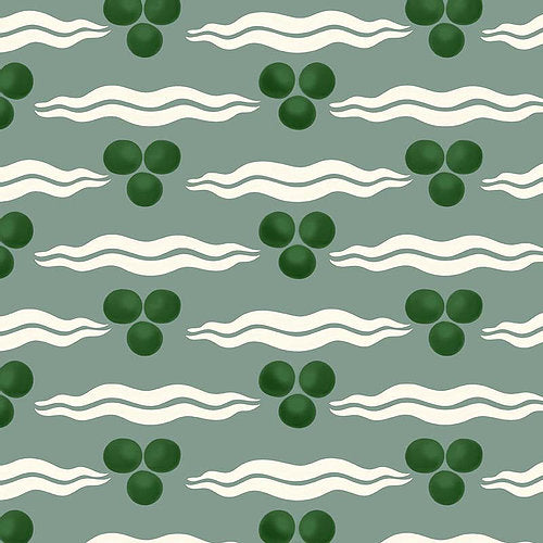Chintamani Antique Green Wallpaper Sample