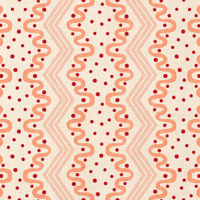 Madame Ziggle Pink and Coral Fabric Sample