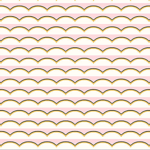 Scallops Pink Wallpaper Sample