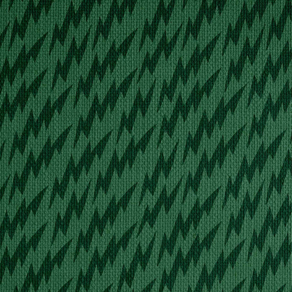 Lightning Bolts Green Fabric Sample