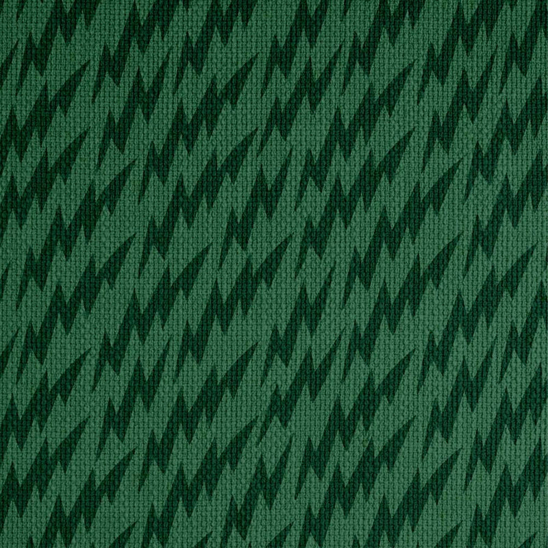 Lightning Bolts Green Fabric Sample