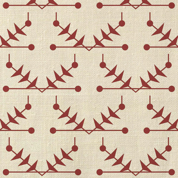 Atomic Trellis Burgundy Fabric Sample