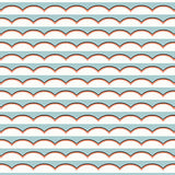Scallops Light Blue Wallpaper Sample